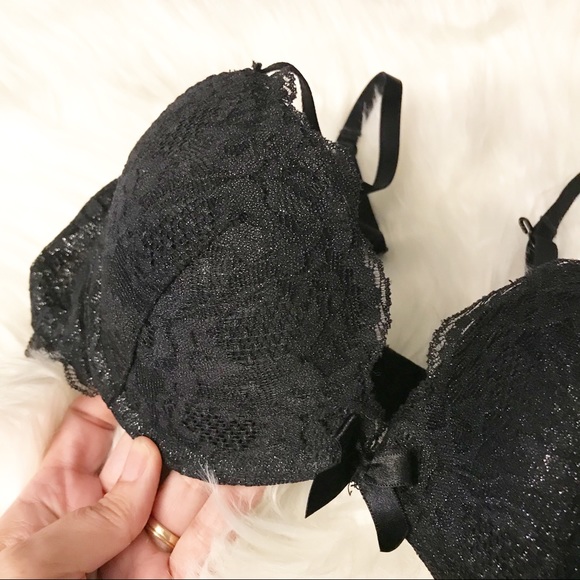 LA SENZA Lingerie Glitter Metallic Bra 34B push up - Picture 2 of 8